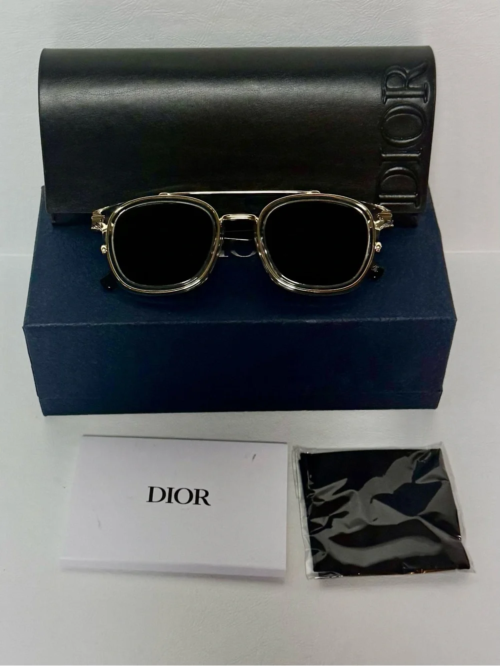 DIOR Blacksuit Clear Frame Sunglasses